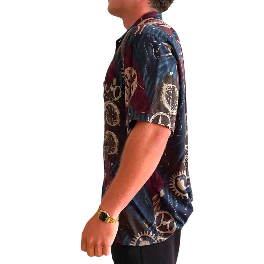 Organic Pattern Flowy Button Down - image 2